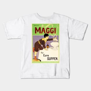 MAGGI Great for Your Soups Vintage German Food Poster circa 1920s Kids T-Shirt